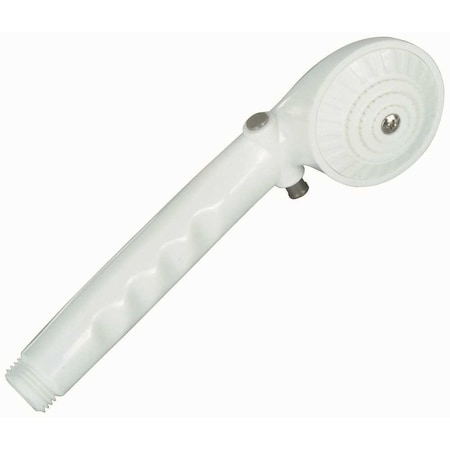 1-Spray 3 Single Wall Mount Handheld Shower Head In White